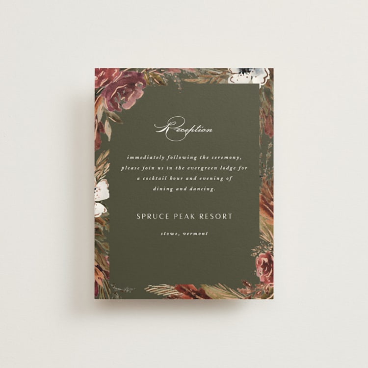 "poetique" - Reception Cards in Autumn by Kate Ahn - Front