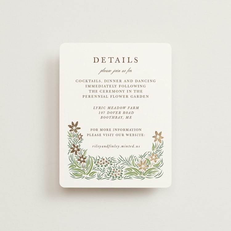 "In the country" - Reception Cards in Forest by Paper Sun Studio - Front