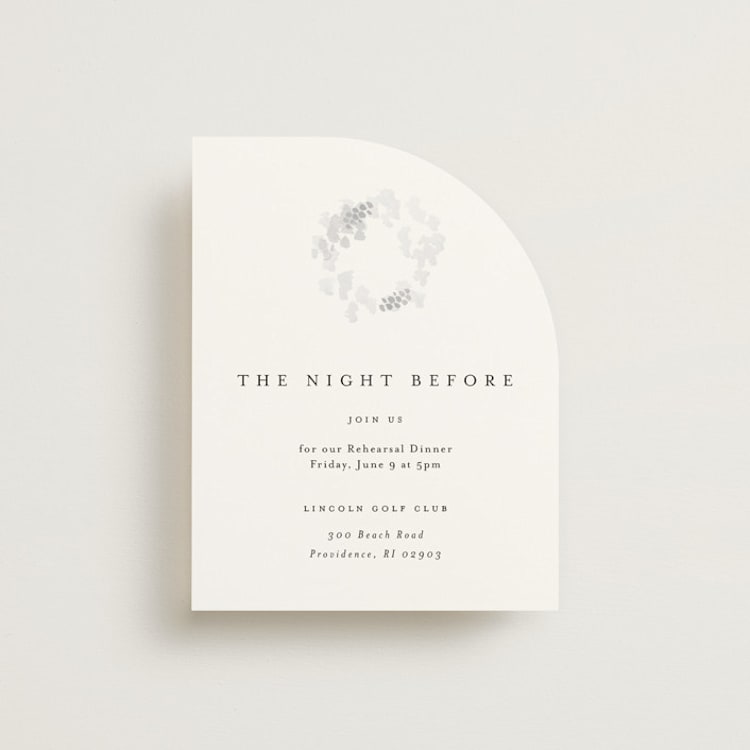 "A Thousand Years" - Rehearsal Dinner Cards in Classic White by Design Lotus - Front