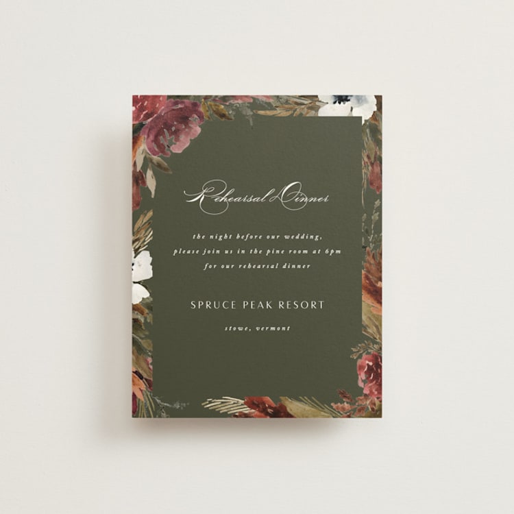 "poetique" - Rehearsal Dinner Cards in Autumn by Kate Ahn - Front