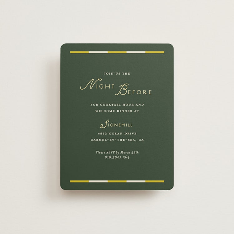 "grid" - Rehearsal Dinner Cards in Citrus by Angela Quan - Front