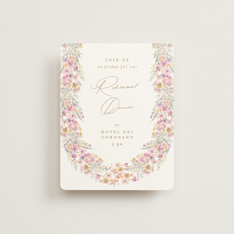 "Floral Arch" - Rehearsal Dinner Cards in Spring by Phrosné Barwood - Front