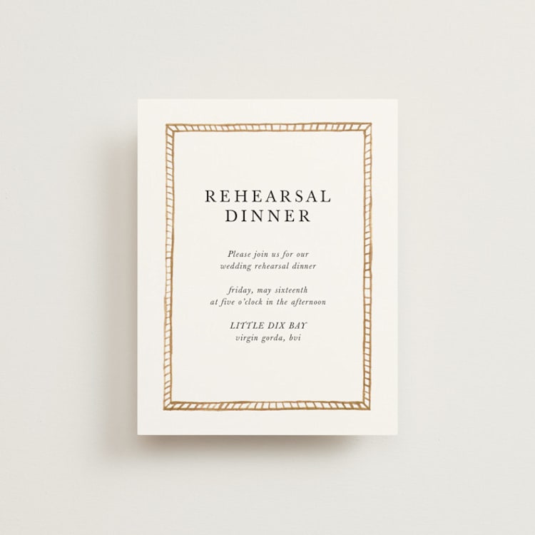 "Americana " - Rehearsal Dinner Cards in Sea by leslie hamer - Front