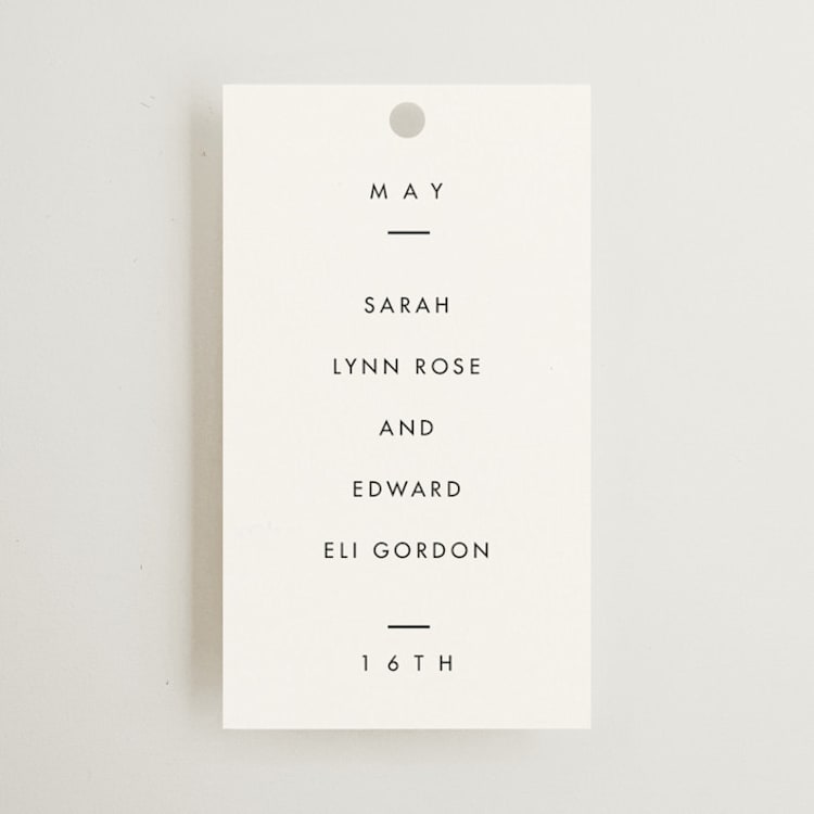 "A Day Away" - Rehearsal Dinner Favor Tags in Cloud by Baumbirdy - Front