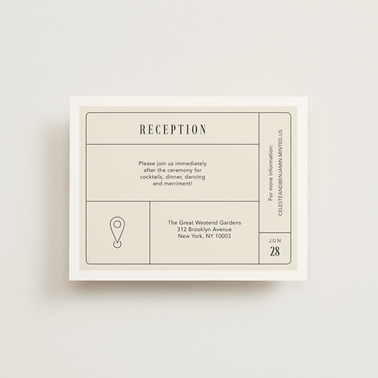 "Everlasting" - Reception Cards in Cotton by FRANI - Front