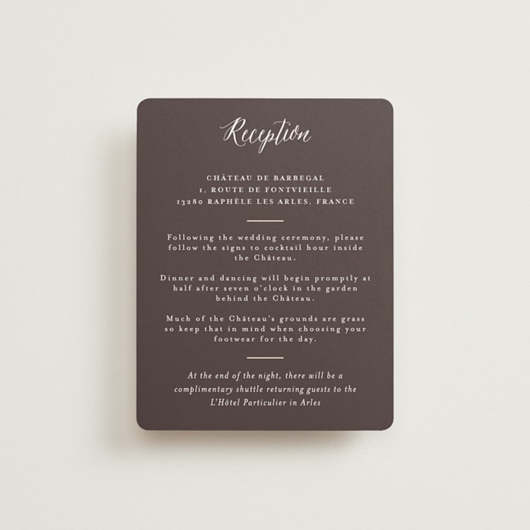 "French Roses" - Reception Cards in Blush by 2birdstone - Front