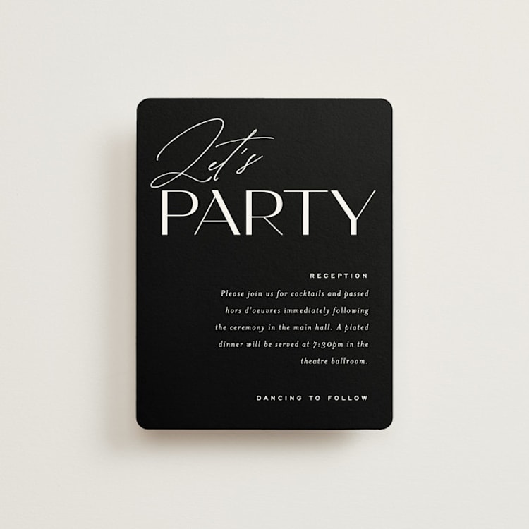 "Union Stack" - Reception Cards in Diamond by Jessica Corliss - Front