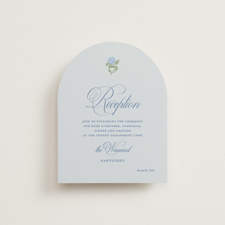 "Coastal crest" - Reception Cards in Ocean by Creo Study - Front