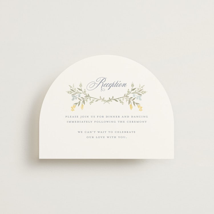 "Monogrammed" - Reception Cards in Spring by Petra Kern - Front