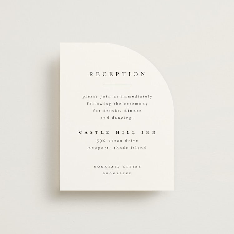 "Conley" - Reception Cards in Leaf by Kristie Kern - Front