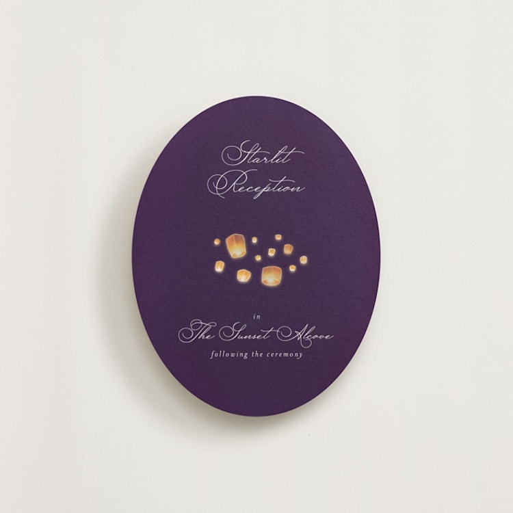 "Disney's Tangled Lanterns" - Reception Cards in Twilight by Simona Camp - Front