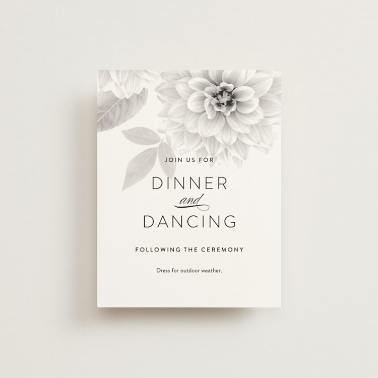 "Together Forever" - Reception Cards in Shadow by Jill Means - Front