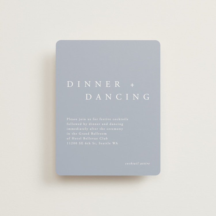 "The Minimalist" - Reception Cards in Air by lulu and isabelle - Front