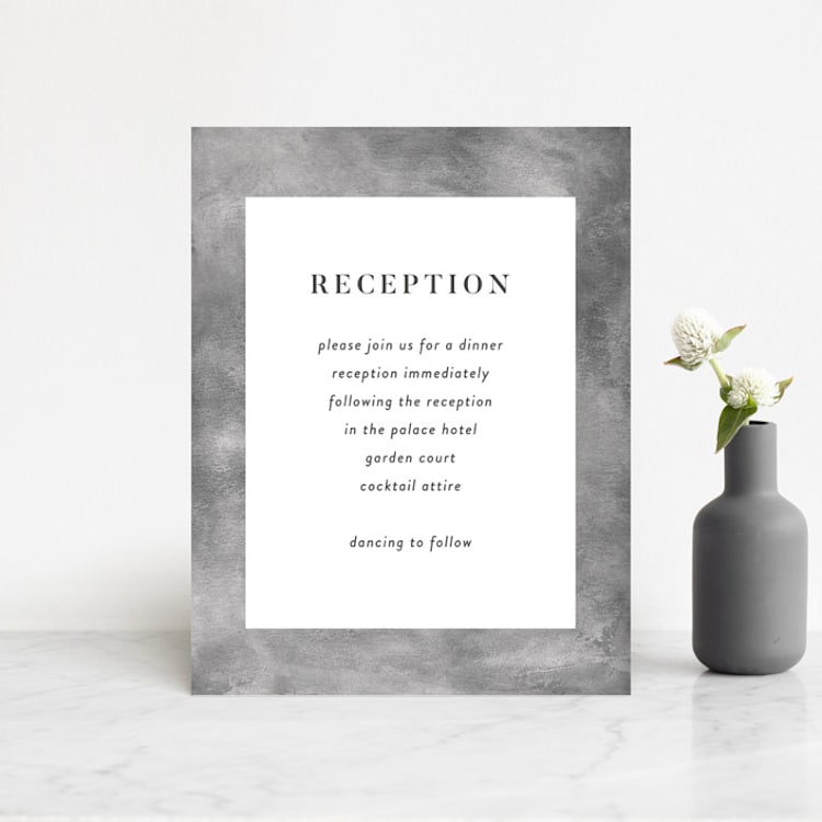 "set in stone" - Reception Cards in Granite by raven erebus - Front