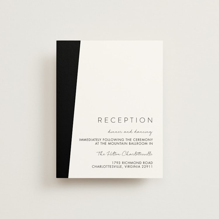 "Metropolitan Romance" - Reception Cards in Daffodil by Makewells - Front