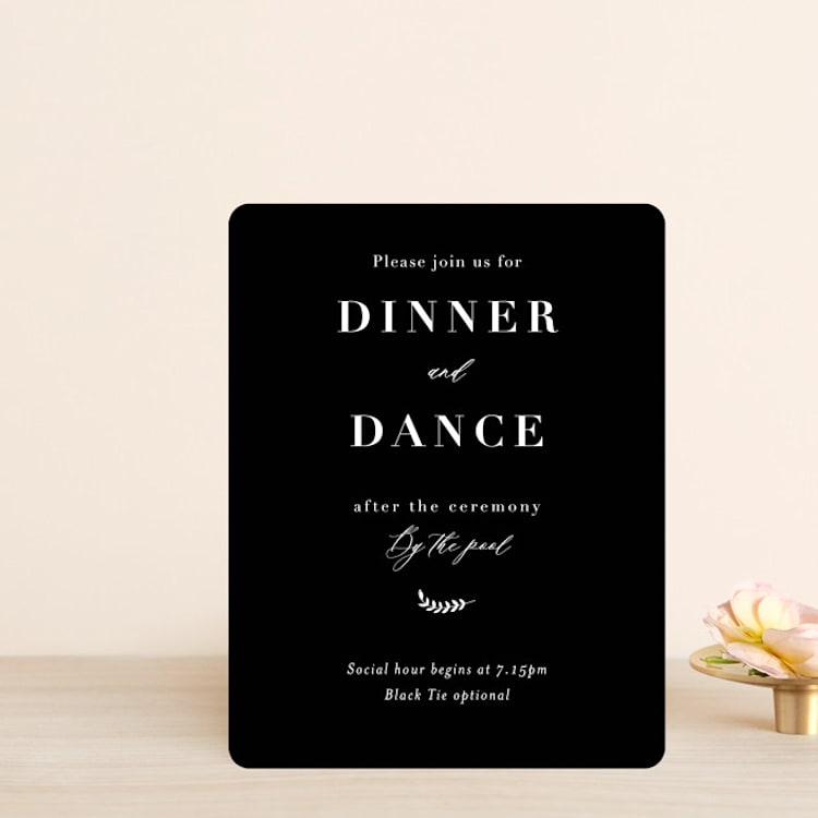 "Olivier" - Reception Cards in Olive by Bonjour Paper - Front