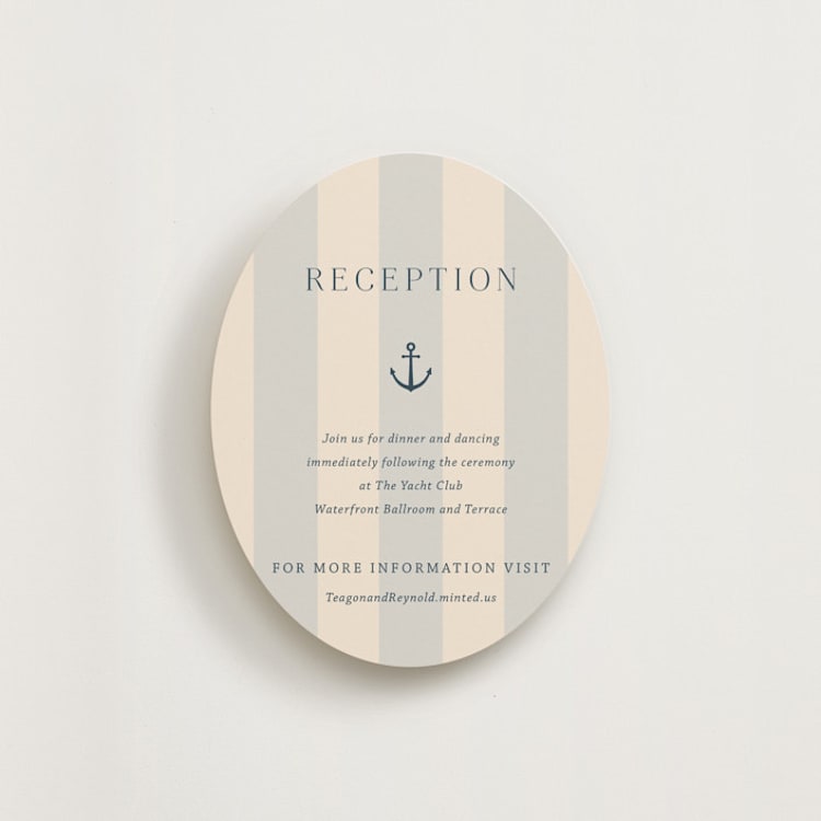 "nautical nuptials" - Reception Cards in Sea Breeze by Rebecca Durflinger - Front