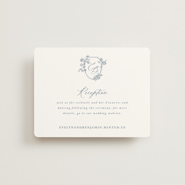 "Close to my Heart" - Reception Cards in Twilight Whisper by Design Lotus - Front