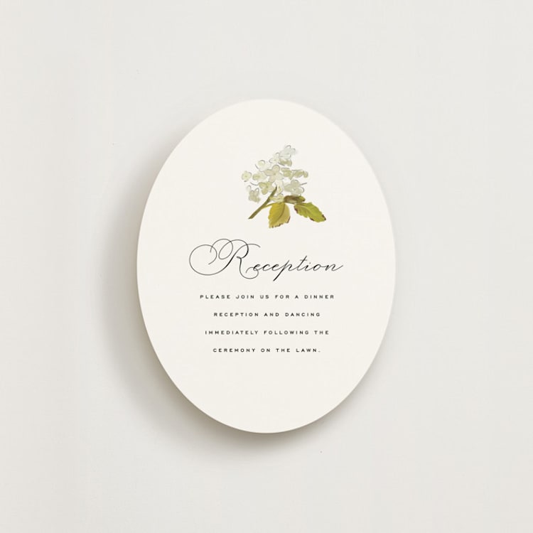 "Limelight" - Reception Cards in Linen by Olivia Kanaley Inman - Front