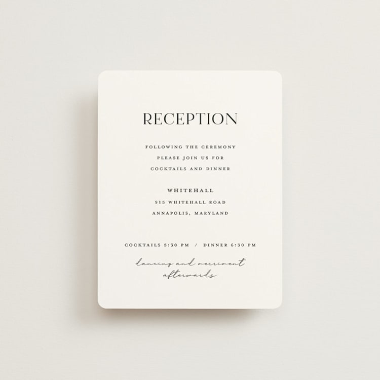 "Have and Hold" - Reception Cards in Porcelain by Eric Clegg - Front