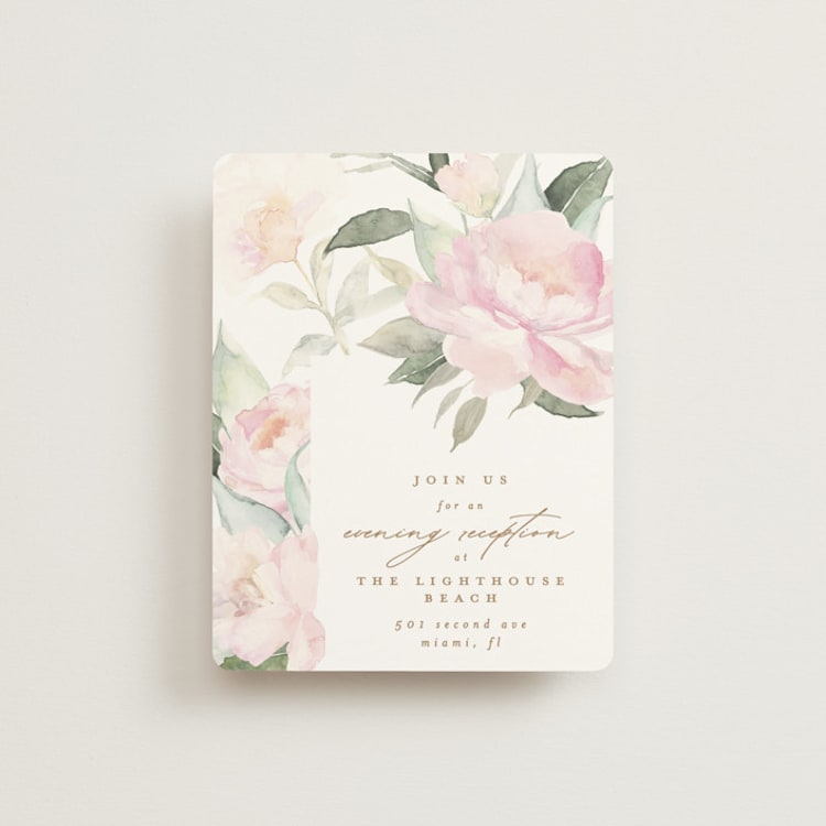 "beautiful peonies" - Reception Cards in Spring by Phrosné Barwood - Front