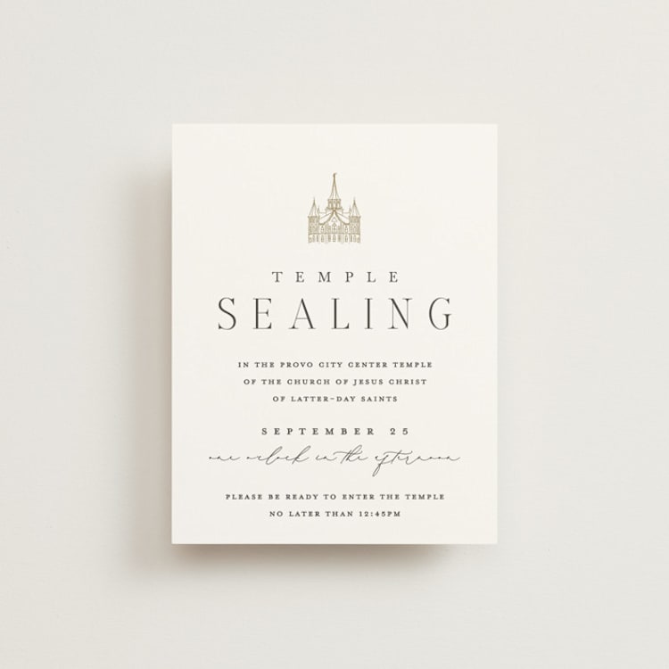 "City Center" - Reception Cards in Cotton by Erin L. Wilson - Front