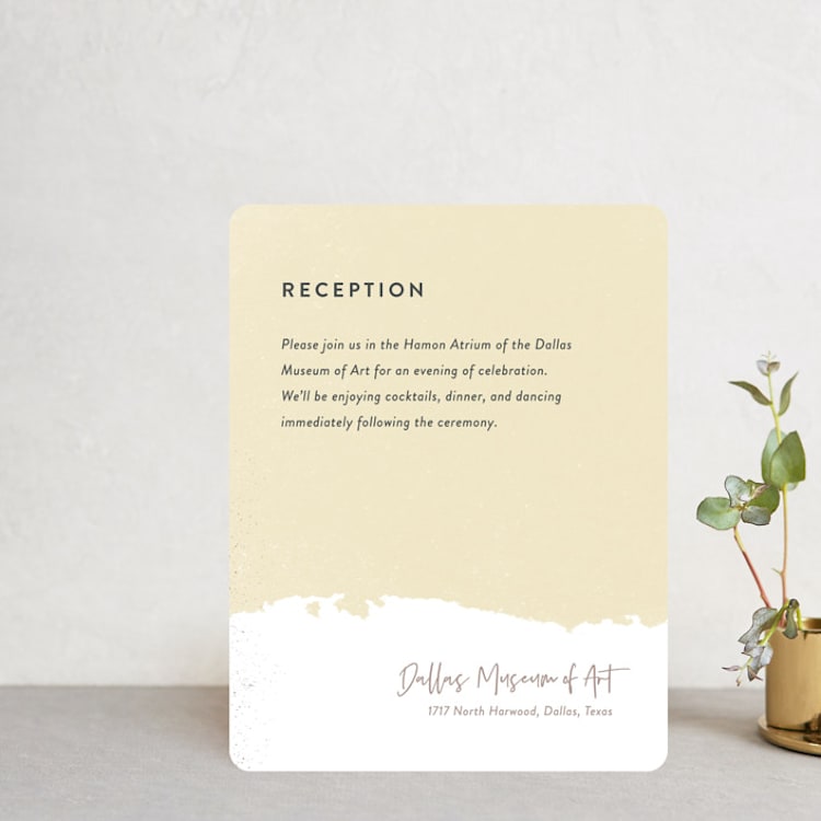 "Collage" - Reception Cards in Golden Rod by Ann Gardner - Front