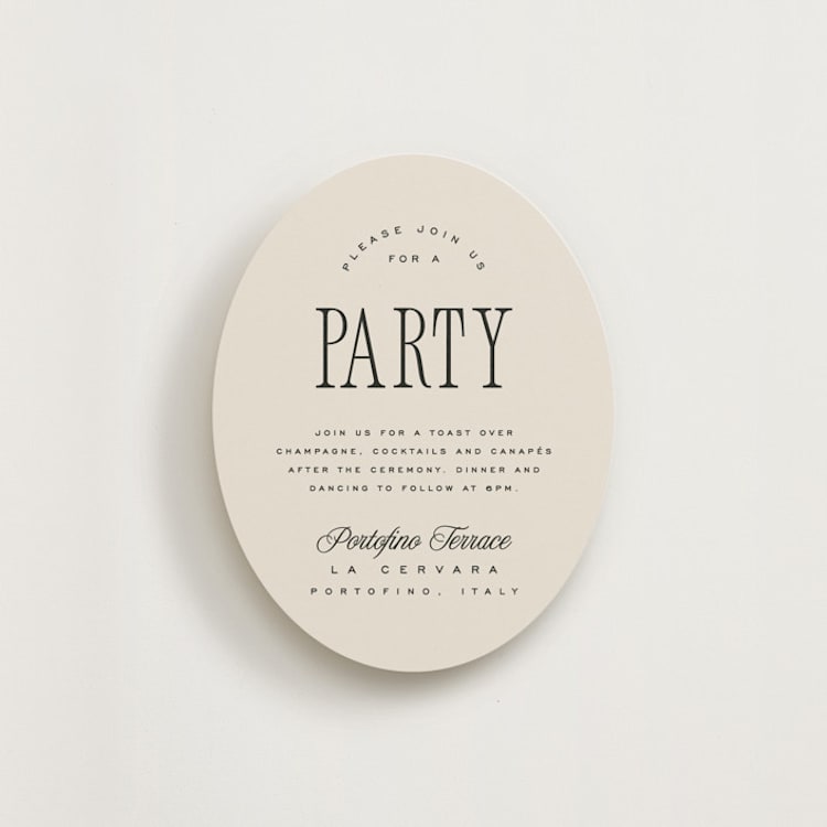"Riviera" - Reception Cards in Linen by Kelly Schmidt - Front