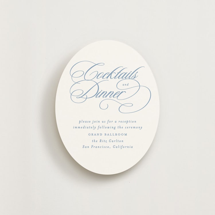 "Aristocratic" - Reception Cards in Sky by Creo Study - Front