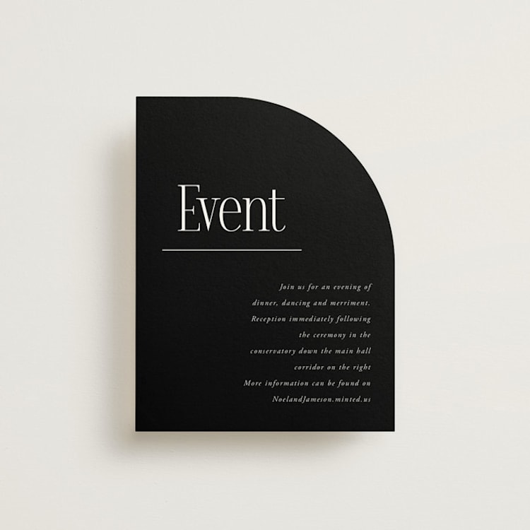 "Modern Space" - Reception Cards in Cloud by Ashlee Townsend - Front