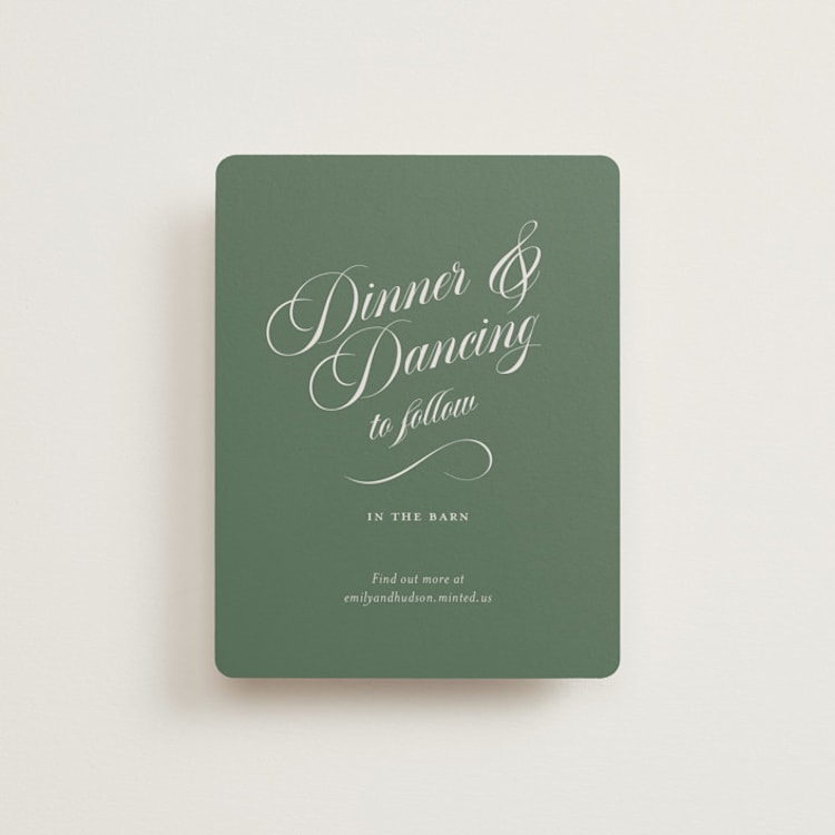 "Enchanted" - Reception Cards in Garden by Alston Foster - Front