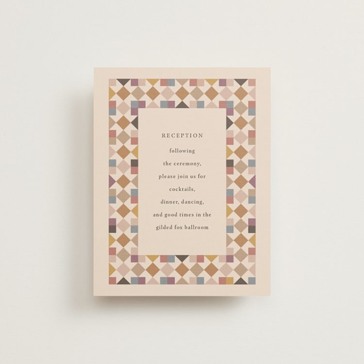 "prairie patchwork quilt" - Reception Cards in Autumn by Jessica Yeo - Front
