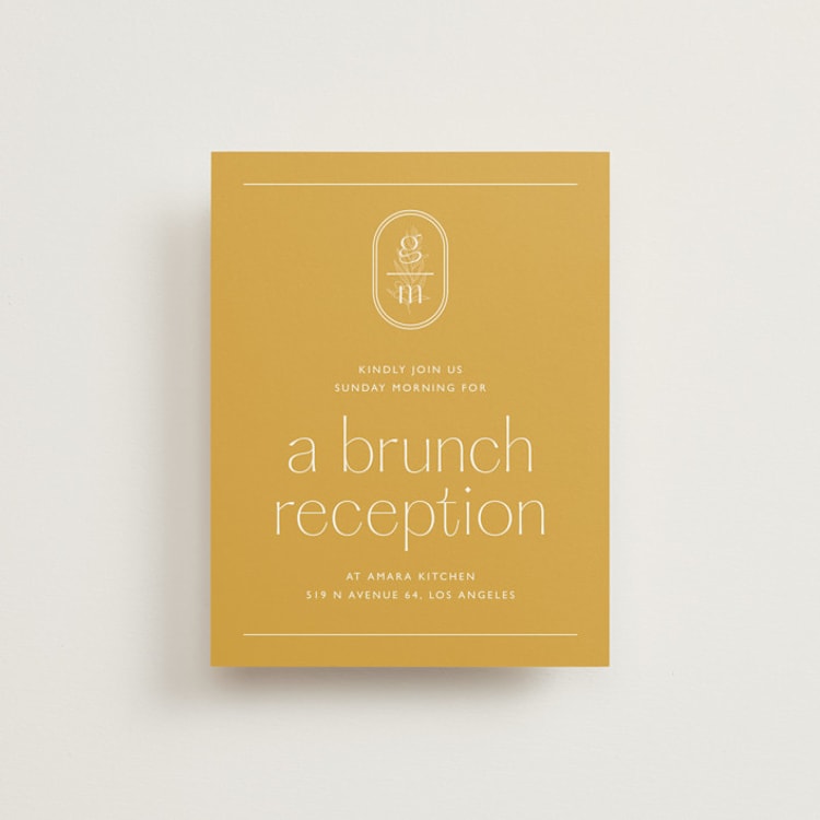 "goldfinch" - Reception Cards in Sunshine by Lindsay Stetson Thompson - Front