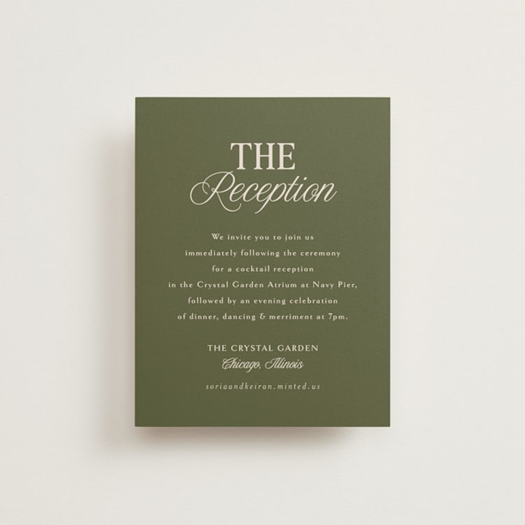 "Soria" - Reception Cards in Meadow by Melanie Kosuge - Front