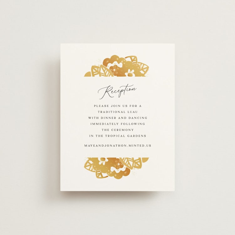"Sparks" - Reception Cards in Sunshine by Corie Page - Front