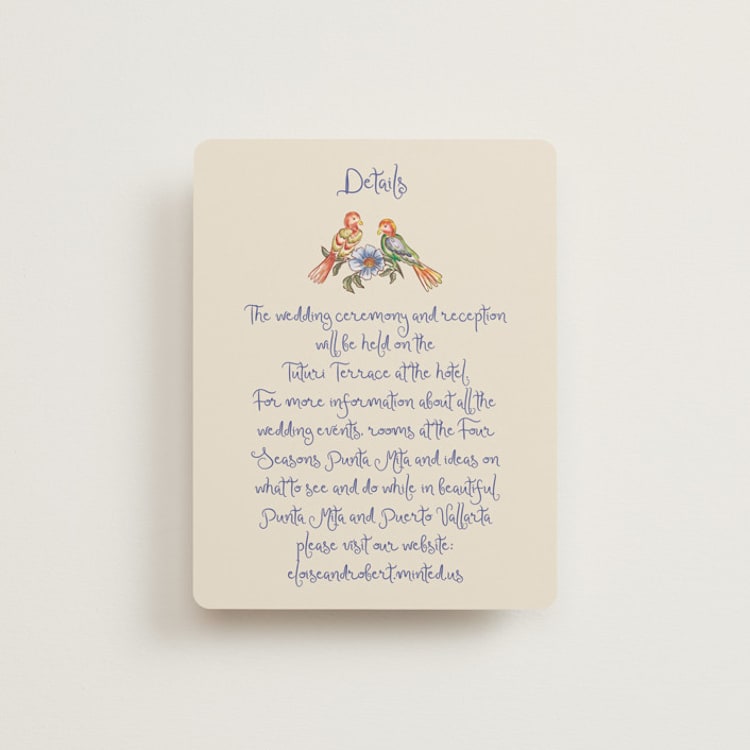 "Artisan Wedding" - Reception Cards in Sea by Chris Griffith - Front