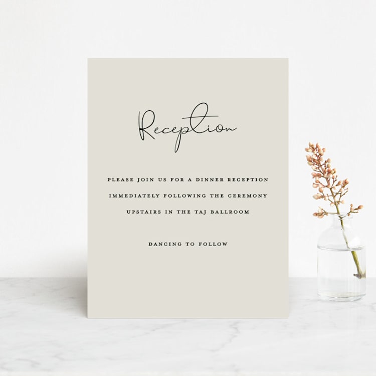 "sweet sweet elegance" - Reception Cards in Dutch Cream by frances mathys - Front