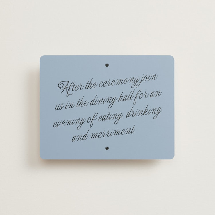 "Cheers" - Reception Cards in Sky by Blustery August - Front