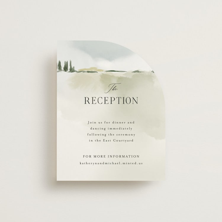 "Estate" - Reception Cards in Sky by Rebecca Durflinger - Front