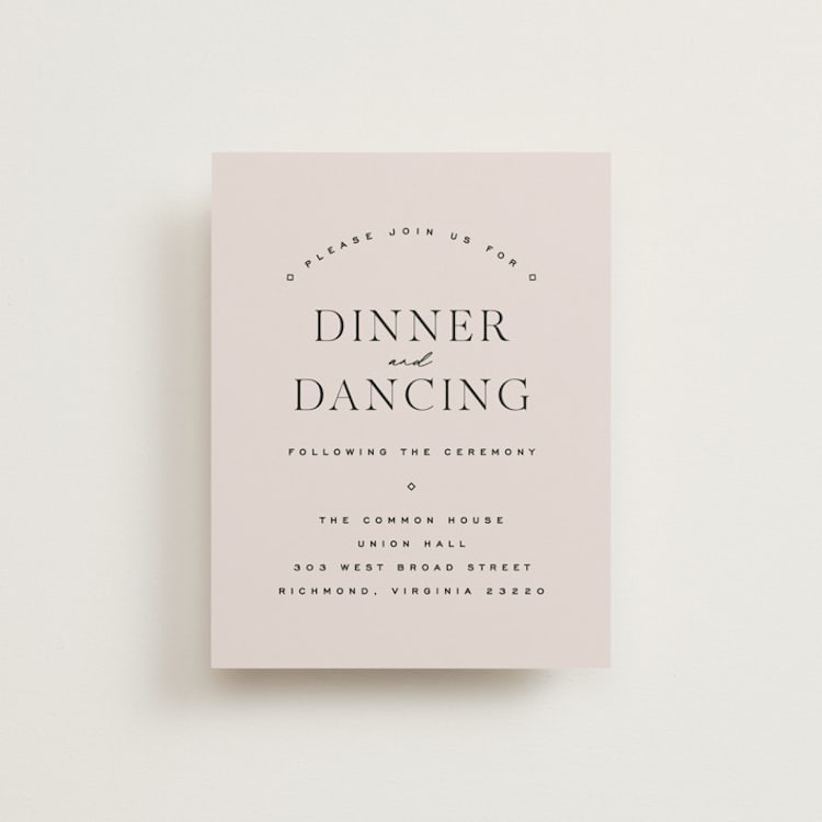 "Coco" - Reception Cards in Linen by Carly Reed Walker - Front