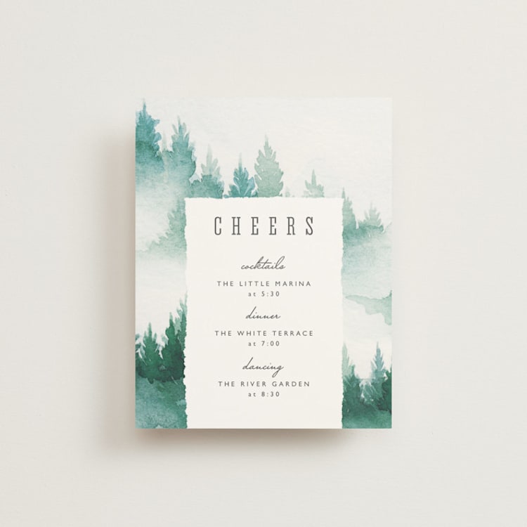 "Forest air" - Reception Cards in Forest by Yuliya Evseeva - Front