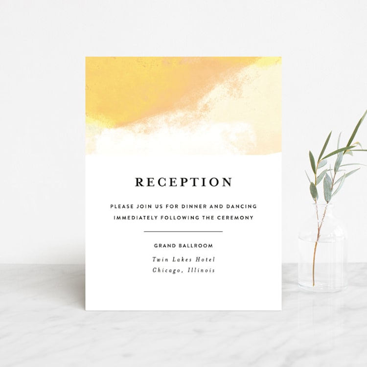"Upper Block" - Reception Cards in Daisy by Lea Velasquez - Front