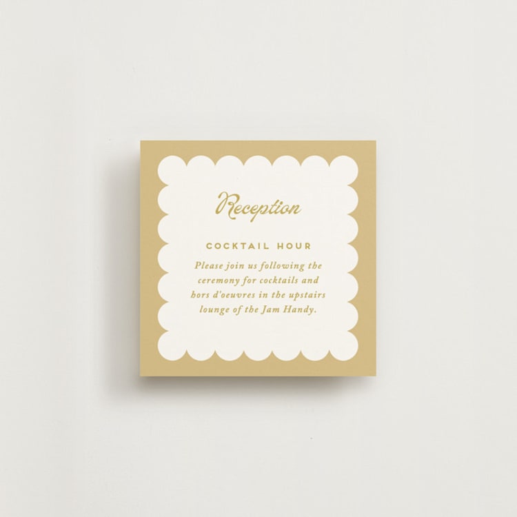 "Penumbra" - Reception Cards in Butter by Snow and Ivy - Front