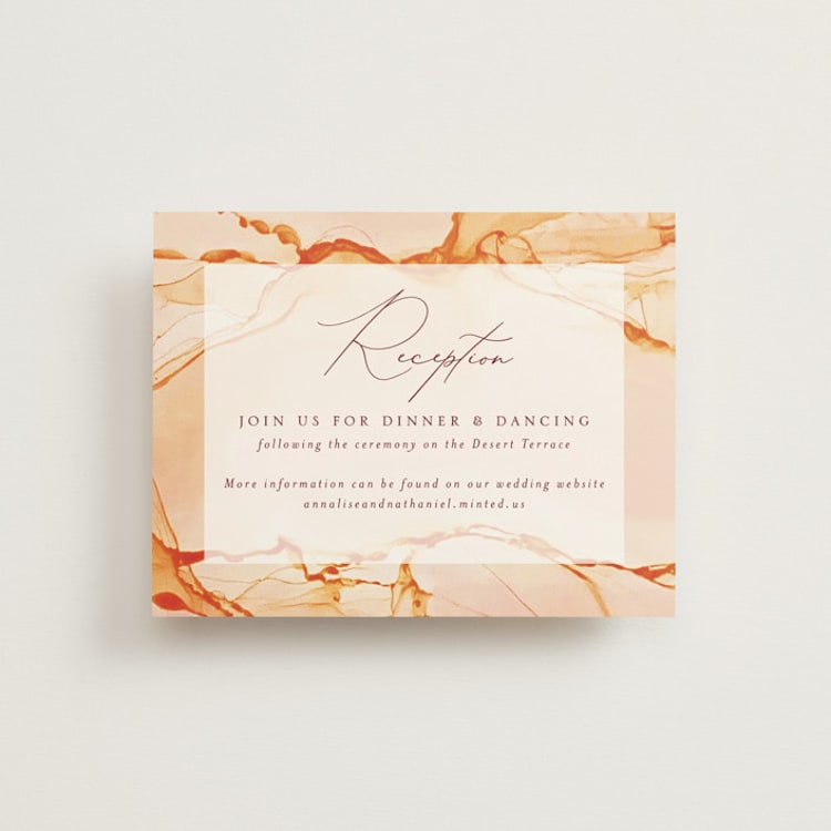 "Sandstone" - Reception Cards in Topaz by Erin Deegan - Front