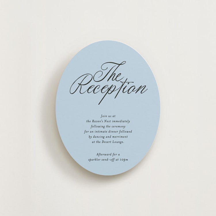 "Tarte Tatin" - Reception Cards in Sky by Blustery August - Front