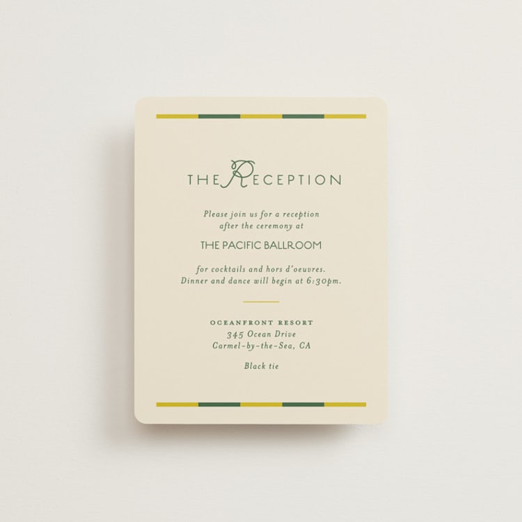 "grid" - Reception Cards in Citrus by Angela Quan - Front
