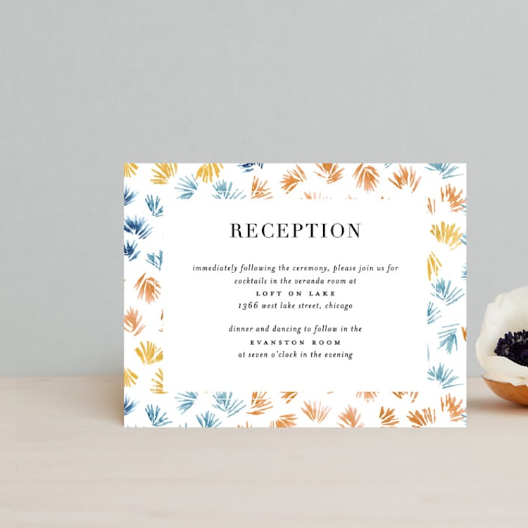 "Daydream" - Reception Cards in Honey by Beth Schneider - Front