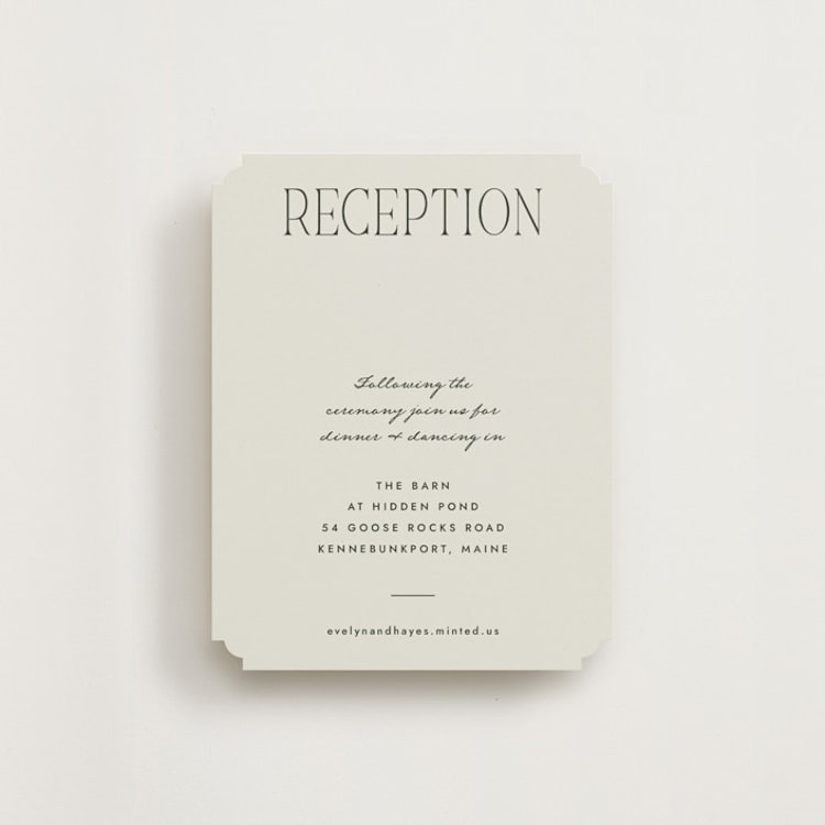 "Hayes" - Reception Cards in Forest by Blustery August - Front