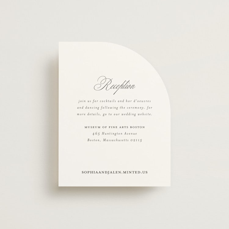 "From This Moment On" - Reception Cards in Classique by Design Lotus - Front