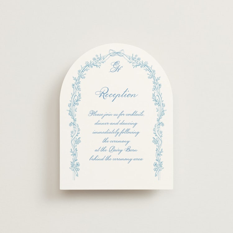 "Royalty" - Reception Cards in Capri by Creo Study - Front